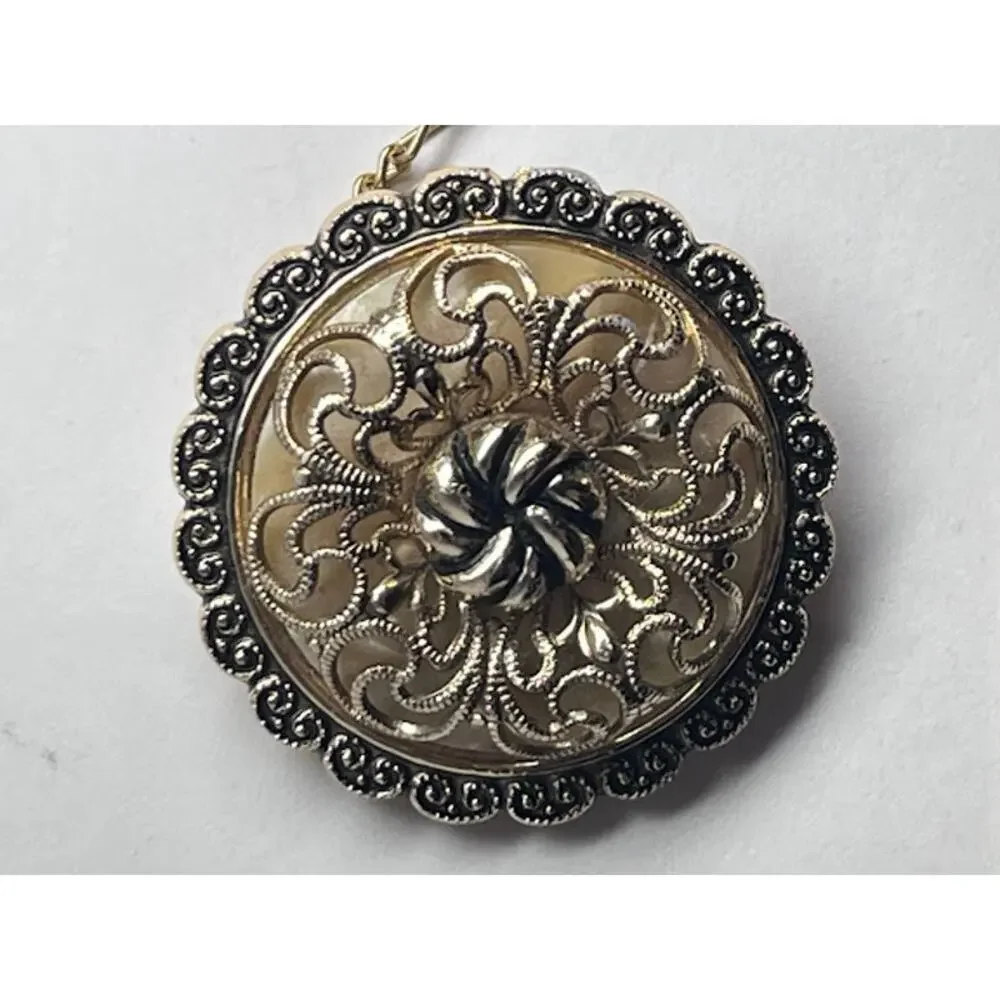 Pocket Watch Chain & Pocket Clip Fob West Germany Stunning Vintage Gold Plated